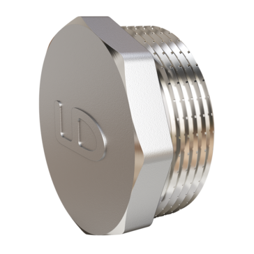 LD Pride Пробка DN40 (1 1/2") НР латунь никель