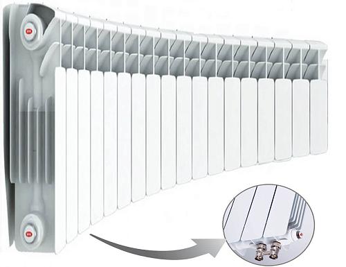 Rifar Base Ventil Flex 500- 14 секции Биметаллический радиусный радиатор