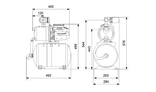 Grundfos JP 3-42 PT-H Самовсасывающий насос