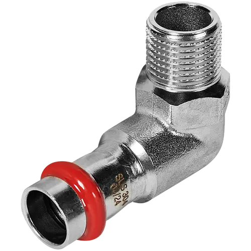 ROMMER Угольник-переходник ВПр-НР 15х1/2 из нержавеющей стали прессовой, арт. RSS-0010-001512