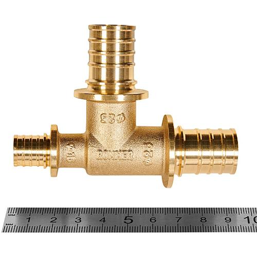 ROMMER Тройник переходной 25x25x16 для труб из сшитого полиэтилена осевой