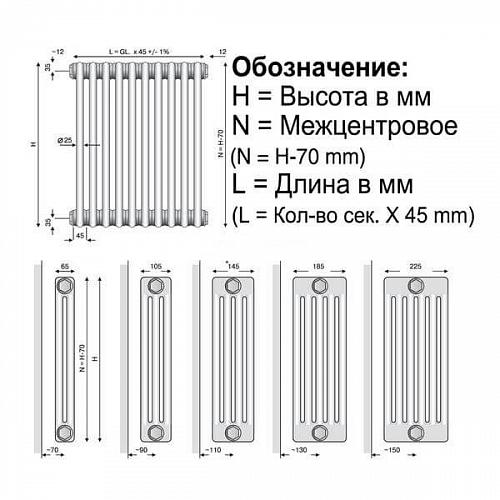 Arbonia 2057 26 секций стальной трубчатый радиатор