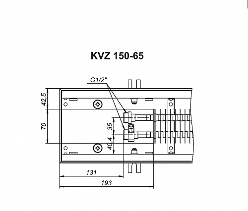 Techno Power KVZ 150-65-3200 Внутрипольный конвектор увеличенной мощности