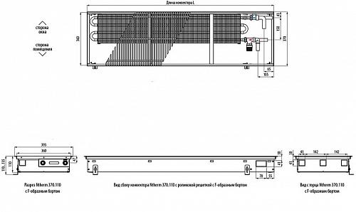 Varmann Ntherm 370-110-2000 Внутрипольный водяной конвектор с естественной конвекцией