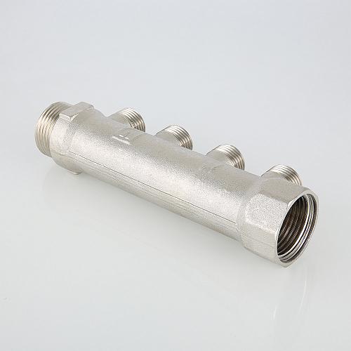 Valtec 3/4", 2 х 1/2" Коллектор с наружной резьбой 2 вых. (плоское уплотнение)