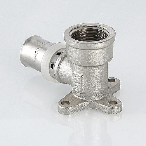 Valtec 20 мм х 1/2" Пресс-фитинг - угольник с креплением (водорозетка)