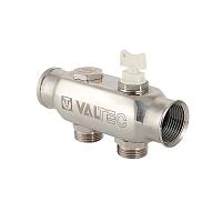 Valtec 1", 5 х 3/4" Коллектор 5 вых. из нержавеющей стали с межосевым расстоянием выходов 50 мм (евроконус)