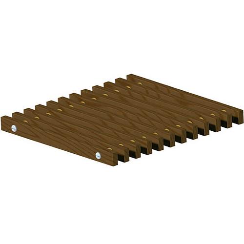 Решетка рулонная деревянная TechnoWarm PPД 350-3200 темное дерево (орех)