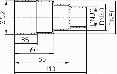 HL 45 Строительная канализационная заглушка DN32/40/50