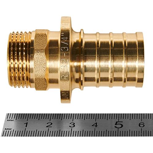 ROMMER Переходник с наружной резьбой 32xG3/4 для трубы из сшитого полиэтилена осевой