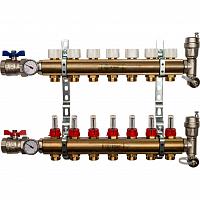 SMB 0473 000007 STOUT Распределительный коллектор из латуни с расходомерами 7 вых.