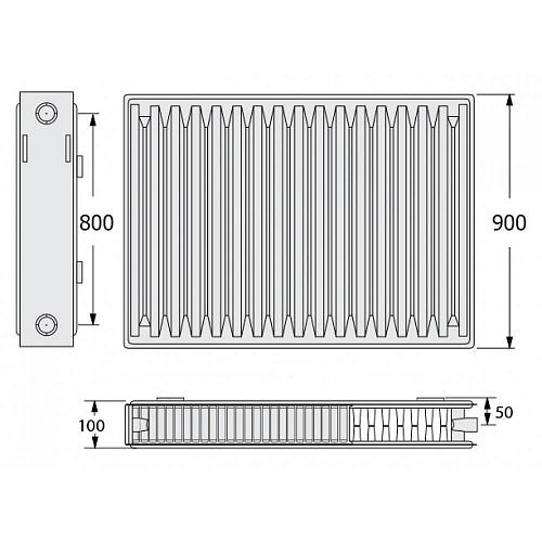 Kermi FKO 22 900x800 панельный радиатор с боковым подключением