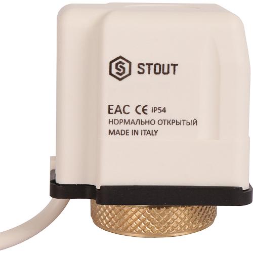 Stout Электротермический компактный сервопривод, нормально открытый, 230 В