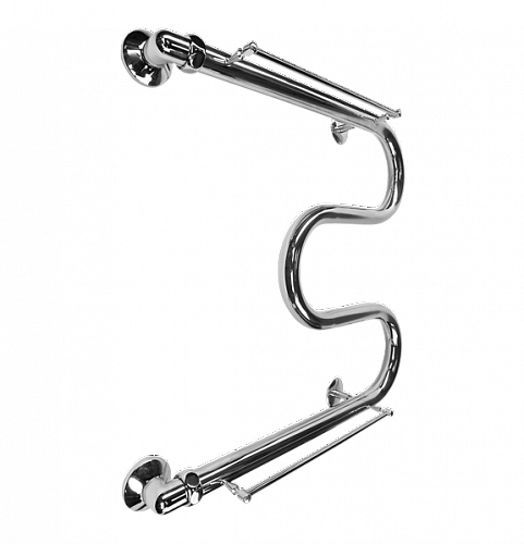 Terminus М-образной формы 500х500 с полкой  Водяной полотенцесушитель 