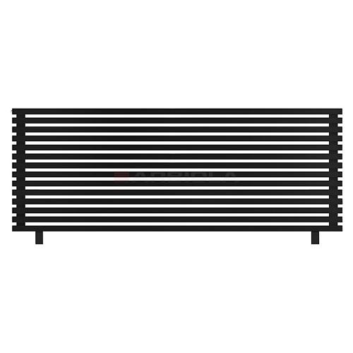 Arbiola Gorizont Ritmo HZ 2200-40-14 секций чёрный горизонтальный  радиатор c боковым подключением (на ножках)