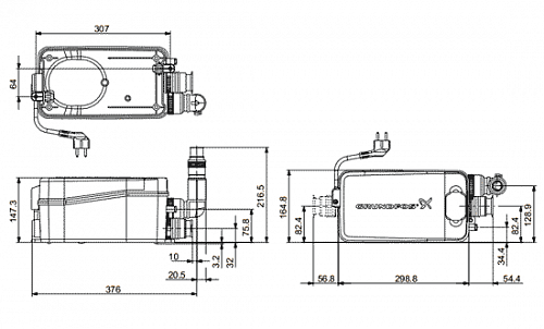 Канализационная установка Grundfos Sololift 2 D-2