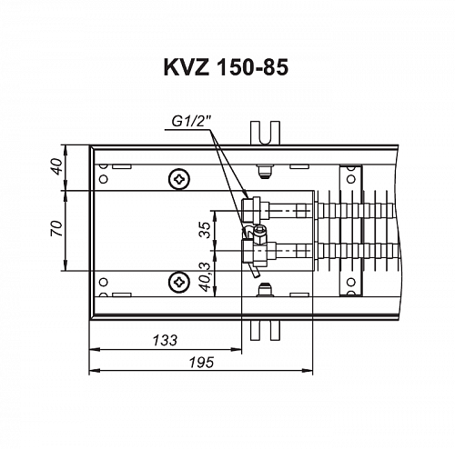 Techno Power KVZ 150-85-3800 Внутрипольный конвектор увеличенной мощности