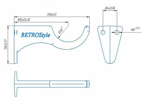 RETROstyle Кронштейн чугунный черный