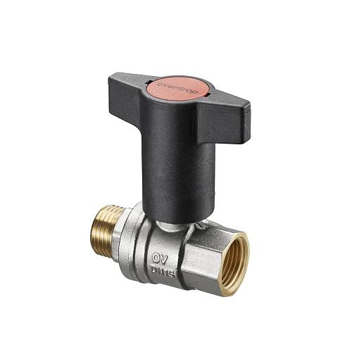 Oventrop Optibal 1 1/4" НР/ВР Кран шаровый маховик пластмассовый