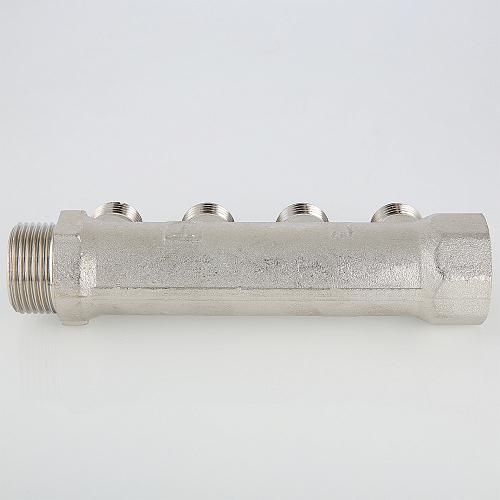 Valtec 1", 2 х 1/2" Коллектор с наружной резьбой 2 вых. (плоское уплотнение)