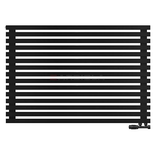 Arbiola Ritmo Gorizont V 1200-40-15 секций чёрный горизонтальный радиатор c нижним подключением
