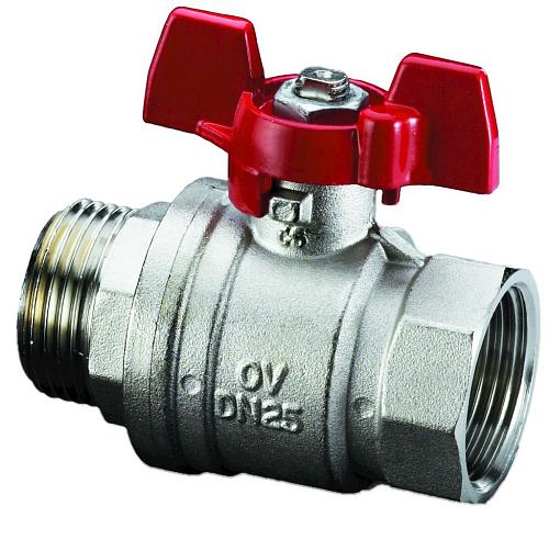 Oventrop Optibal 3/4" НР/ВР Кран шаровой ручка-бабочка