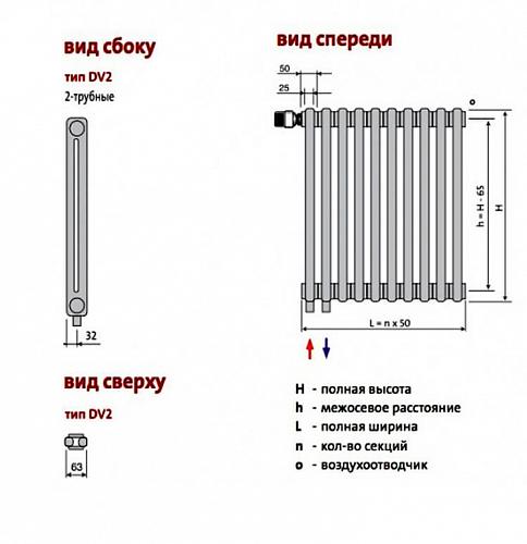 Purmo Delta Laserline VLO 2057 08 секций стальной трубчатый радиатор