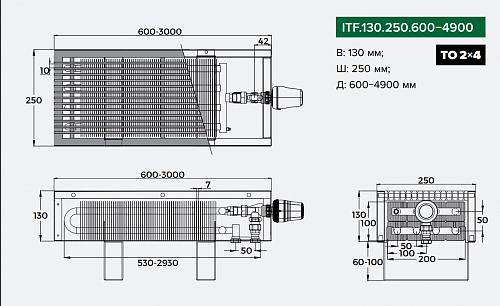 Itermic ITF 130-250-2500 конвектор напольный