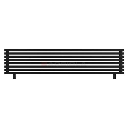 Arbiola Gorizont Ritmo HZ 2200-40-08 секций чёрный горизонтальный  радиатор c боковым подключением (на ножках)