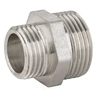 LD Pride Ниппель переходной DN15х10 (1/2"НР х 3/8"НР) латунь никель