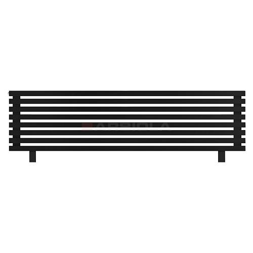 Arbiola Gorizont Ritmo HZ 1500-40-08 секций чёрный горизонтальный  радиатор c боковым подключением (на ножках)