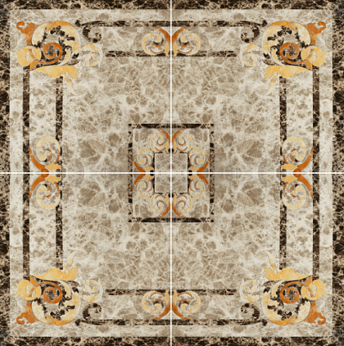 Infinity Ceramic Tiles Dell Imperatore Roseton Light 120x120 Декор