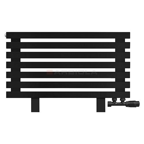 Arbiola Gorizont Ritmo VZ 700-40-07 секций чёрный горизонтальный  радиатор c нижним подключением (на ножках)