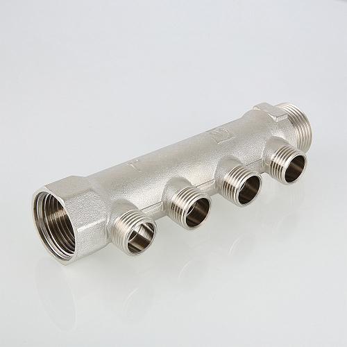 Valtec 3/4", 3 х 1/2" Коллектор с наружной резьбой 3 вых. (плоское уплотнение)