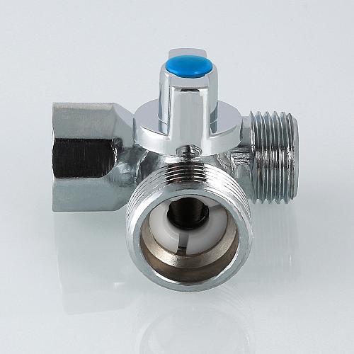 Valtec 1/2" х 3/4" х 1/2" Тройник бытовой с шаровым краном