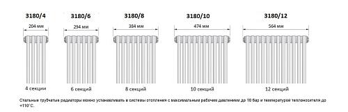 Arbonia 3180/10 секций N69 твв нижнее подключение