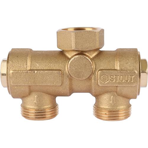 STOUT Комплект трехходового клапана для котла + бойлера 3/4 Kvs 4,4 м3/ч SFB-0001-000001