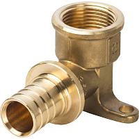 STOUT Угольник 25xRp 3/4" настенный с креплением для труб из сшитого полиэтилена аксиальный