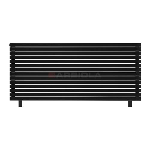 Arbiola Gorizont Liner HZ 2200-36-14 секции черный горизонтальный радиатор c боковым подключением с ножками