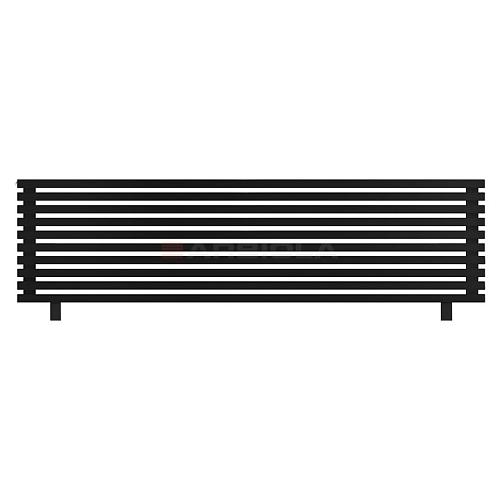 Arbiola Gorizont Ritmo HZ 2200-40-10 секций чёрный горизонтальный  радиатор c боковым подключением (на ножках)